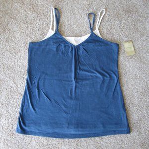 Sonoma women's medium blue double layer tank top